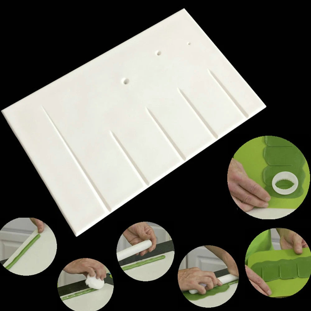 moule gâteaux pâte sucre blanc utilitaire rainuré découpes pâtisserie outil cuisine écologique lisse