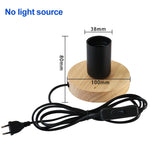 lampe poser moderne bois naturel ampoule led base plate chambre coucher interrupteur tactile certifications