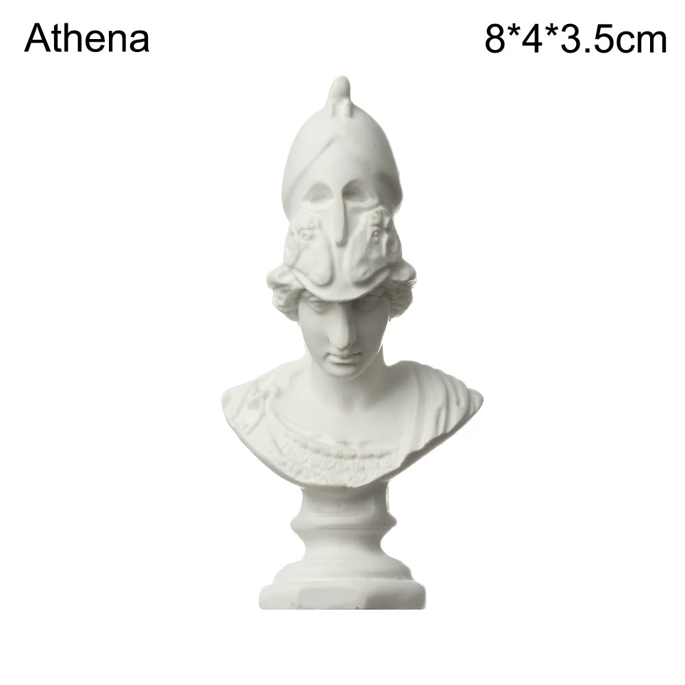 buste sculpté résine blanc détails granuleux classique réaliste décoration intérieureportrait miniature