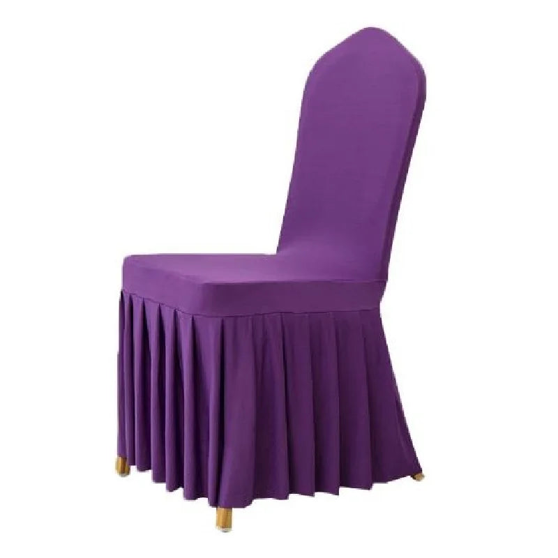 housses chaise unies classiques rouge rose jaune bleu violet elasthanne polyester mariage banquet