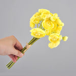 bouquet fleurs artificielles soie rose blanc vert clair moderne élégant décoration intérieur noël mariage