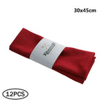 serviettes table polyester couleur rouge orange noir bleu gris vert classique opacité 30x45cm durable