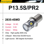 ampoule led p13.5s 12v 500lm argenté moderne lampe poche torche projecteur remplacem