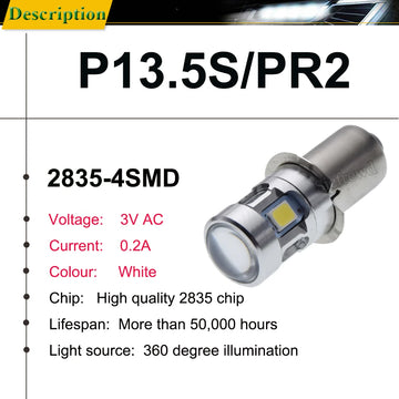 ampoule led p13.5s 12v 500lm argenté moderne lampe poche torche projecteur remplacem