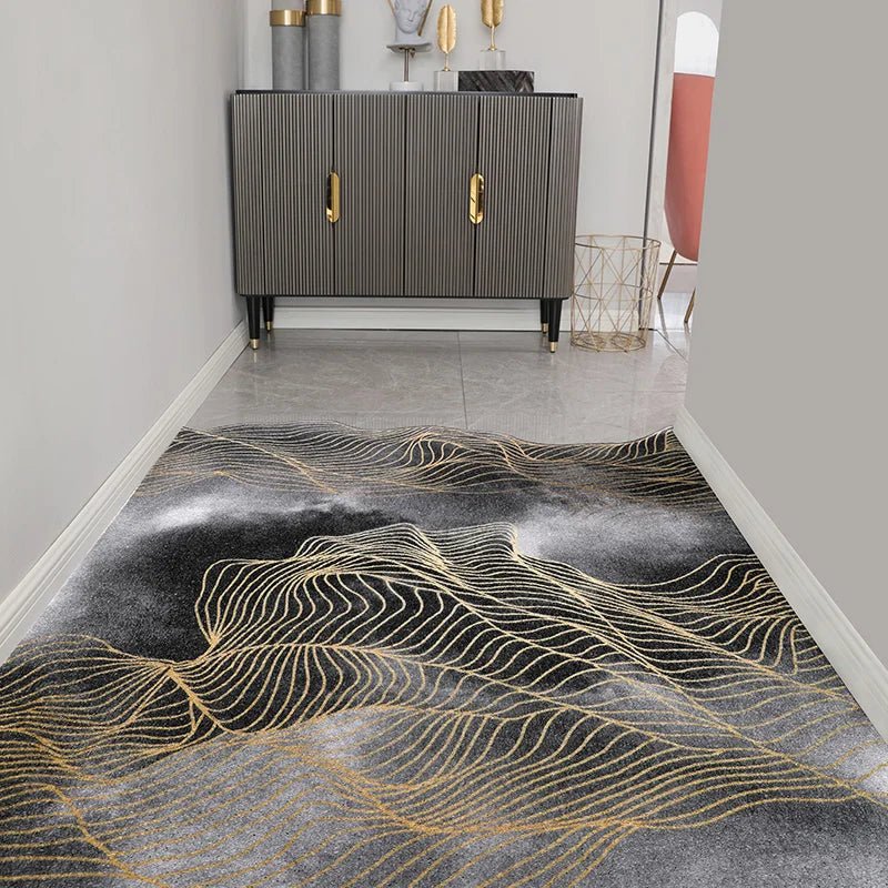 Paillasson en PVC gris antidérapant pour intérieur et extérieur