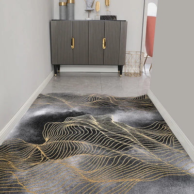 Paillasson en PVC gris antidérapant pour intérieur et extérieur