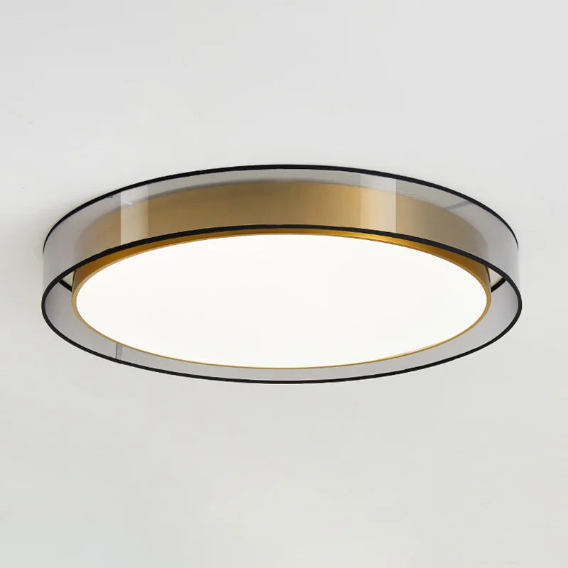lampe moderne or noir brillante surface métal cuivre led éclairage quotidien rondSizeMode=14words