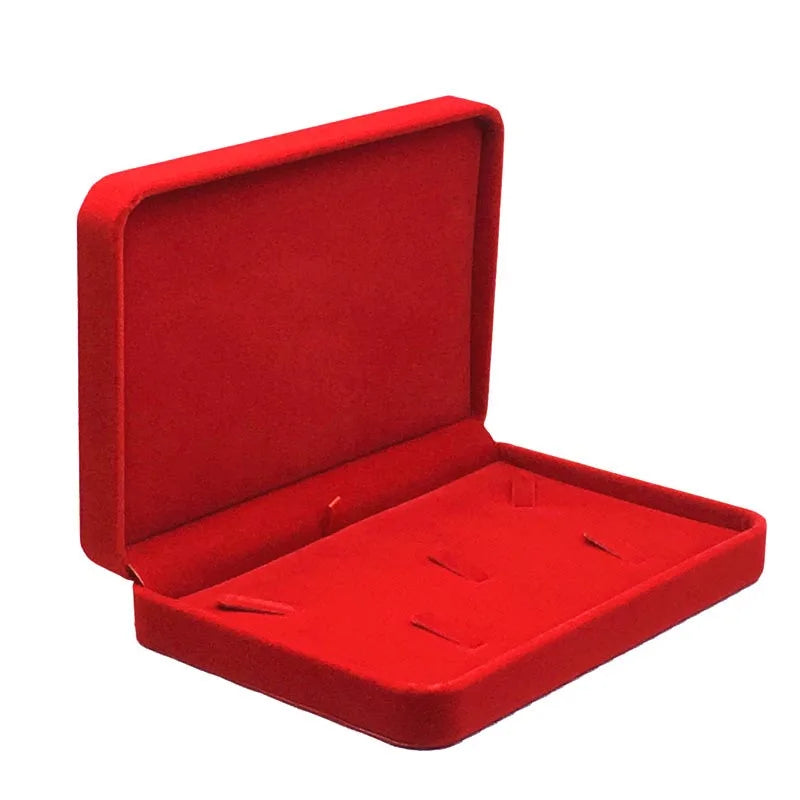 boîte bijoux velours rouge rose bleu noir beige classique 17x12x4cm