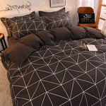 Ensemble de literie orange motif carreaux