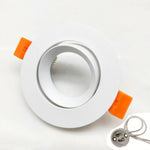 Downlight spot led blanc moderne base aluminium facile clips métalliques opaques 86mm 40mm