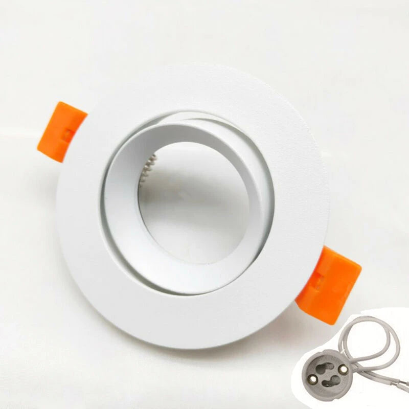Downlight spot led blanc moderne base aluminium facile clips métalliques opaques 86mm 40mm