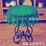 serviette table coton crocheté motif floral traditionnelle maison table manger blanc cassé
