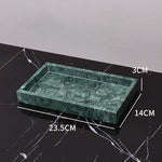 ensemble salle bain marbre vert doré distributeur savon porte brosse dents plateau rangement