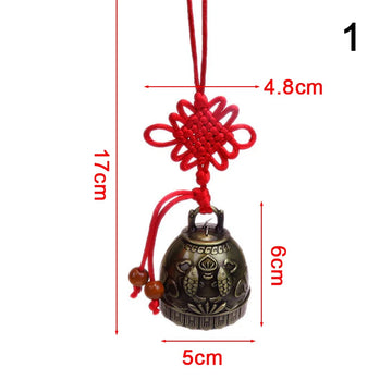 cloche décorative dorée motifs chinois feng shui suspension chaîne art traditionnel jardin intérieur
