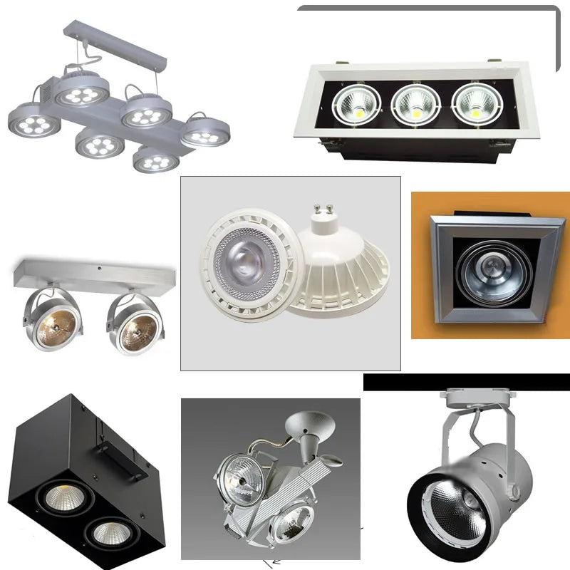 projecteur led ampoule gu10 g53 blanc moderne grille refroidissement 100000h