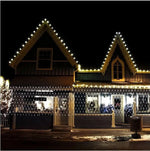 filet lumineux led blanc chaud noel moderne clips câbles decoration extérieure hautement lumineux