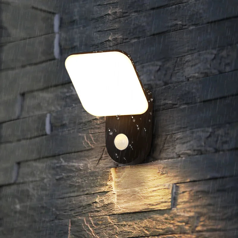 applique murale moderne détecteur mouvement induction lumiere led blanc noir chambre entrée étude salle