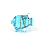 petite tirelire cochon verre artisanal décoratif rose vert bleu maison jardin