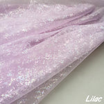 tissu polyester brillant effet paillettes moderne vert pastel rose violet bleu clair opaque décoration