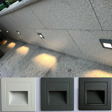 plaque lumière led moderne blanc noir gris rayures horizontales extérieur intérieur hydrofuge