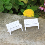 petit banc miniature résine décoratif jardin féerique maison poupée micro paysage
