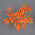 Bouquet artificiel feuilles simples moderne vase transparent hauteur 92cm rouge foncé vertclair blanc