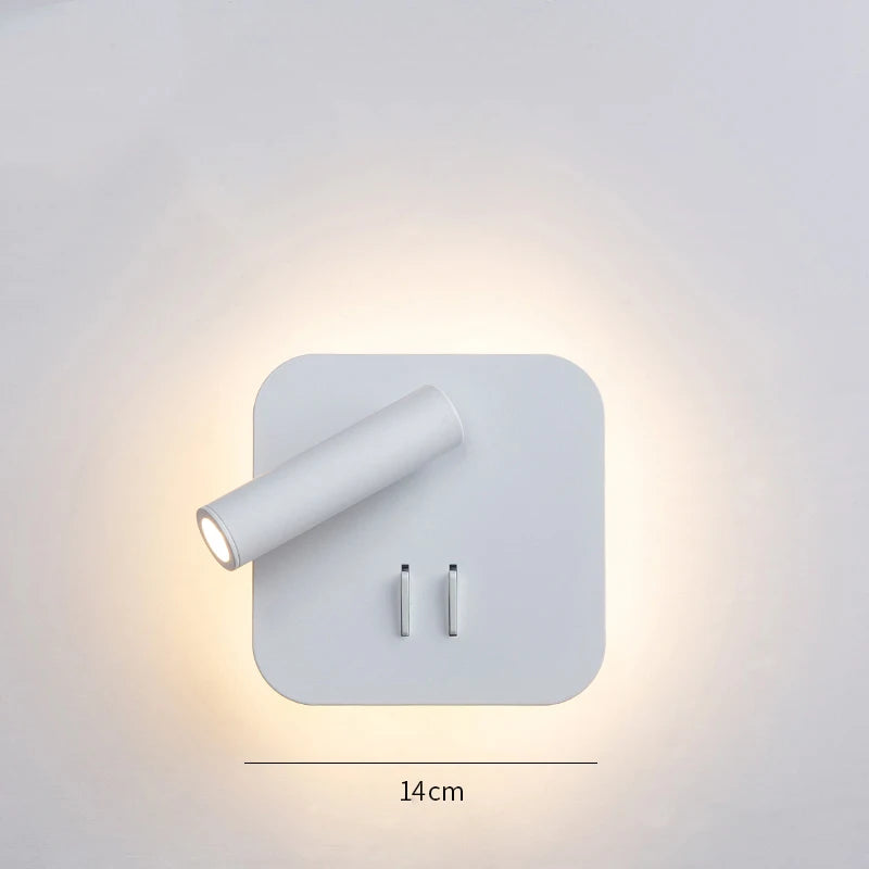 Lampes murales modernes LED blanc noir réglables 220V 110V chambre coucher entrée salle manger