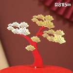 décoration gâteau anniversaire mariage retraite thème festif personnages chinois théière fleurs rouges motifs traditionnels