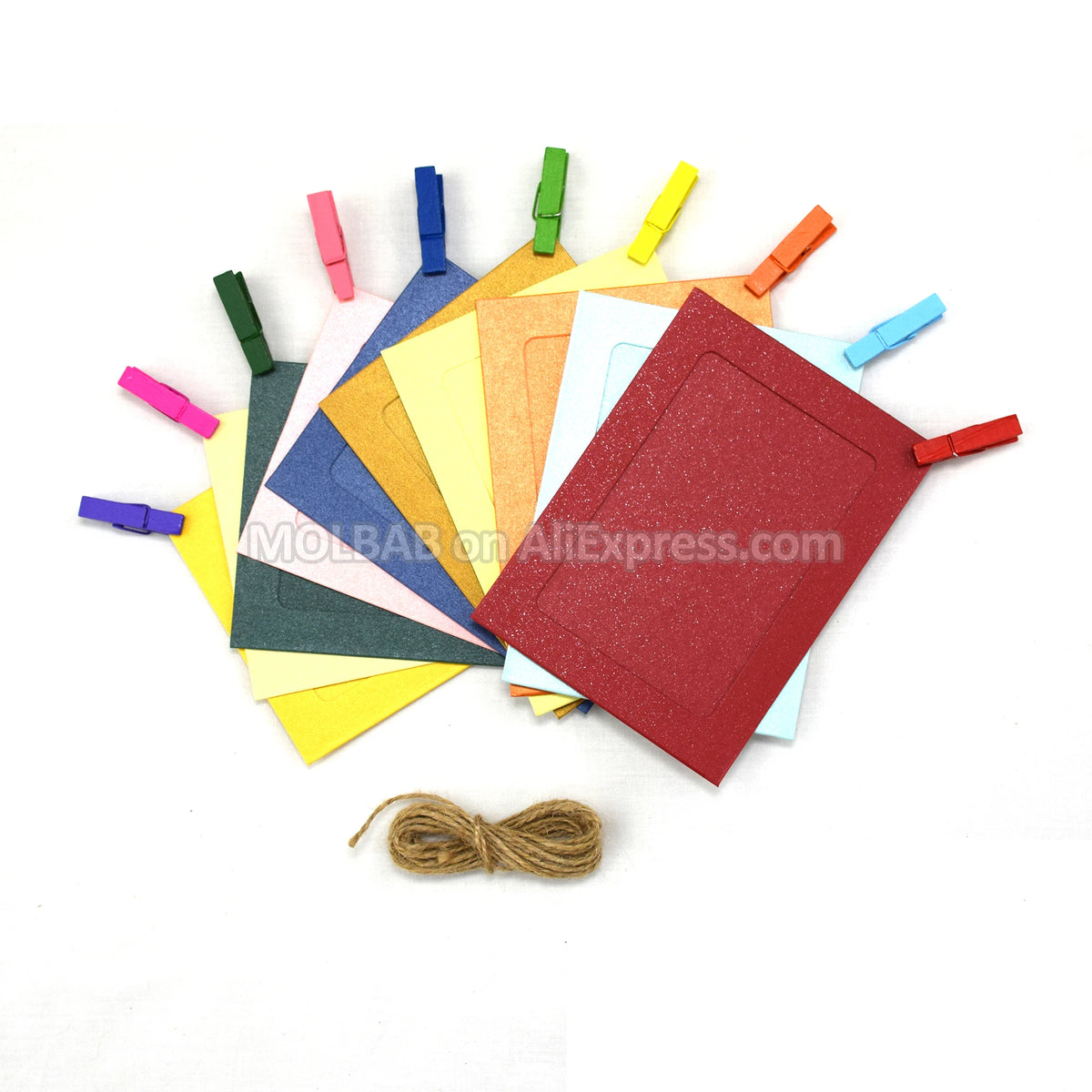 Cadre photo multicolore en papier