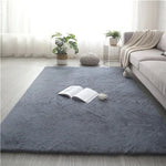 tapis noir velours moelleux moderne salon chambre unicolore polypropylène lavableextérieurintérieur