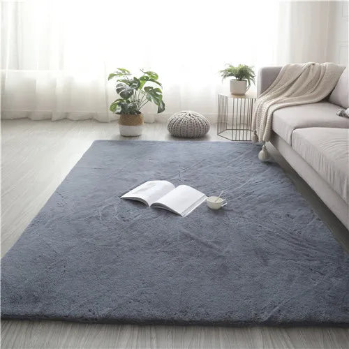 tapis noir velours moelleux moderne salon chambre unicolore polypropylène lavableextérieurintérieur