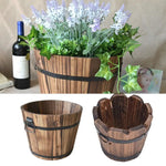 pots bois pliables rustiques champêtre miniatures décoration extérieure respectueux environnement