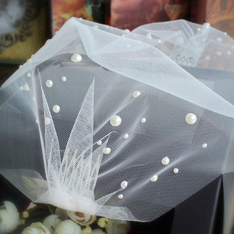 voile mariée blanc plumes élégant transparent clips cheveux vintage classique