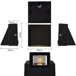 applique murale led moderne blanc noir verre trempé facile éclairage extérieur minimaliste