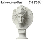 buste sculpté résine blanc détails granuleux classique réaliste décoration intérieureportrait miniature