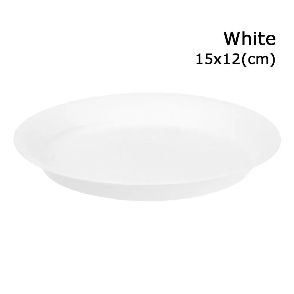 assiettes rondes modernes orange noir blanc solides intérieur extérieur durable polypropylène sans BPA
