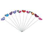 décoration extérieure moderne papillons décoratifs brillants bleu violet rose rouge orange vert pvc tringle