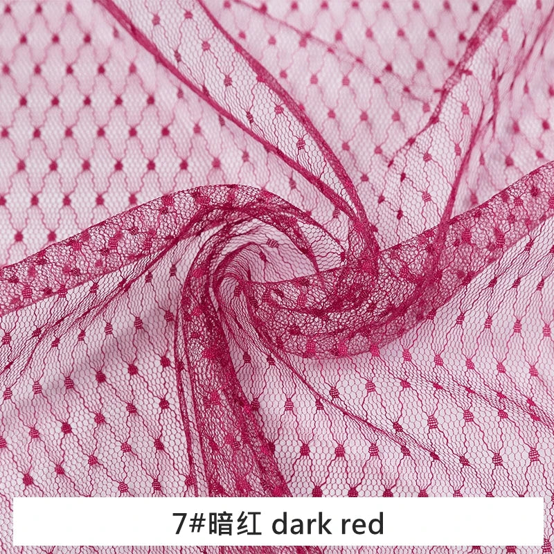 tulle translucide texturé motifs points noirs bleu marine violet noir blanc rouge roseclair