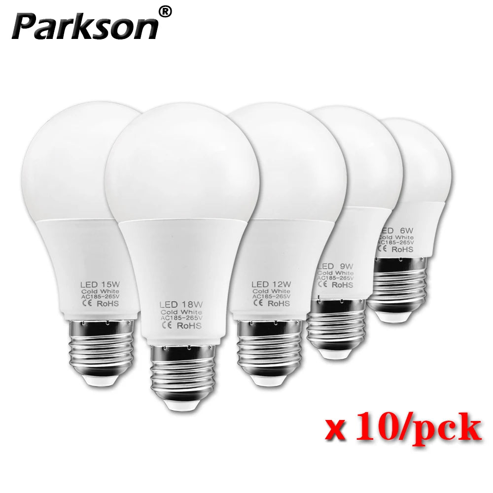 ampoules led e27 blanc froid mat modernes 3w 6w 9w 12w 15w 18w 220v