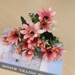 fleur artificielle rose thé soie bouquet rouge blanc décoration mariage maison jardin