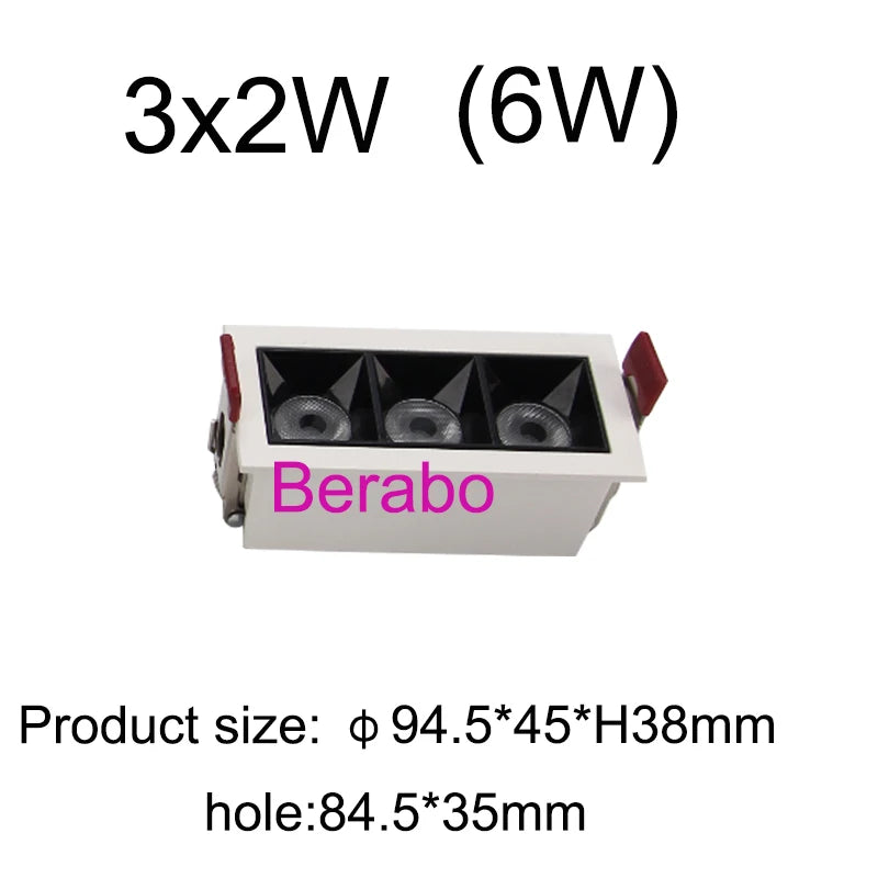 Spot LED moderne 18W 8W 10W 20W blanc opaques rondes noires 6000K 4000K 3000K