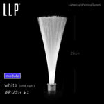 brosse lumineuse fibres optiques blanche moderne adhésif connecteur 29cm photographie portrait tiktok graffiti