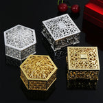 boîtes bijoux or argent élégantes ajourées classiques bonbons favor mariage trinkets organizer