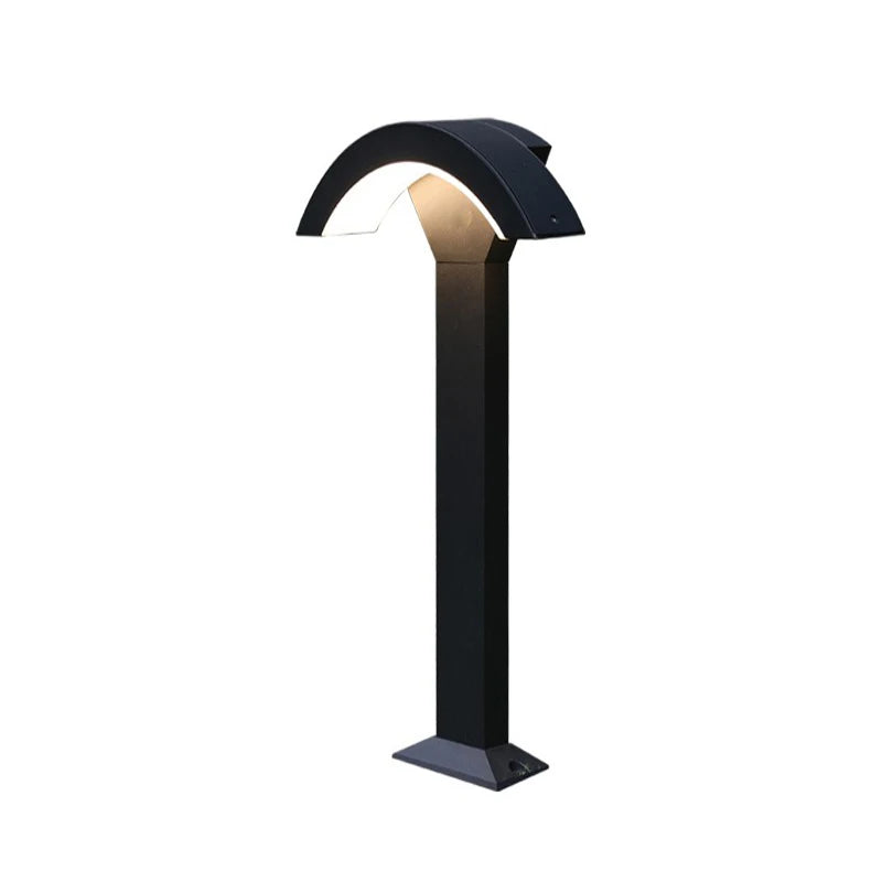 lampe led extérieure détecteur mouvement ip65 moderne noire 12w waterproof aluminium