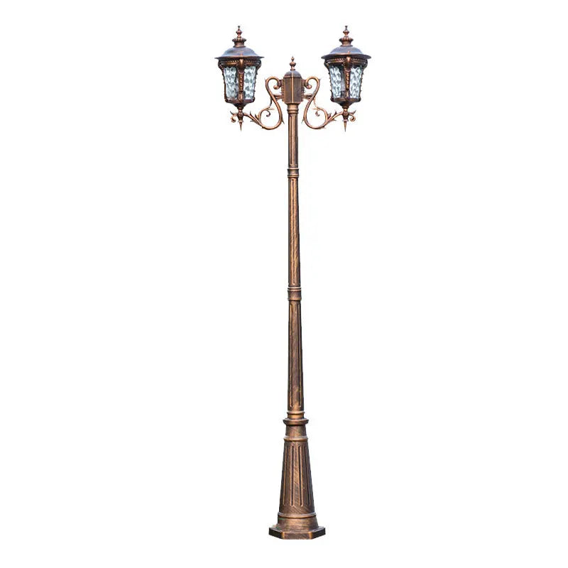 lampe rue industrielle led bronze élégante vintage ip65 éclairage public fer aluminium hand brushed