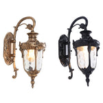 applique murale classique bronze noir verre texturé éclairage cuisine chambre étanche vintage ornement sculpté