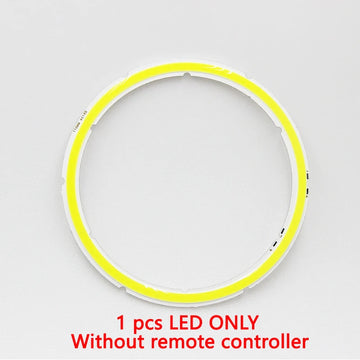 Anneau lumineux LED jaune moderne télécommande RF 12V blanc chaud froid 2000 lumens