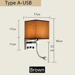 lampe murale moderne toile lin noir beige interrupteur usb 249 2000 lumens chambre cuisine