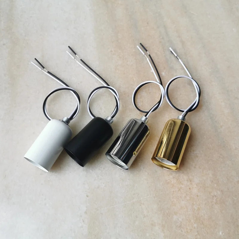 supports ampoules e14 e27 blanc noir moderne poterie douilles lampes fixations