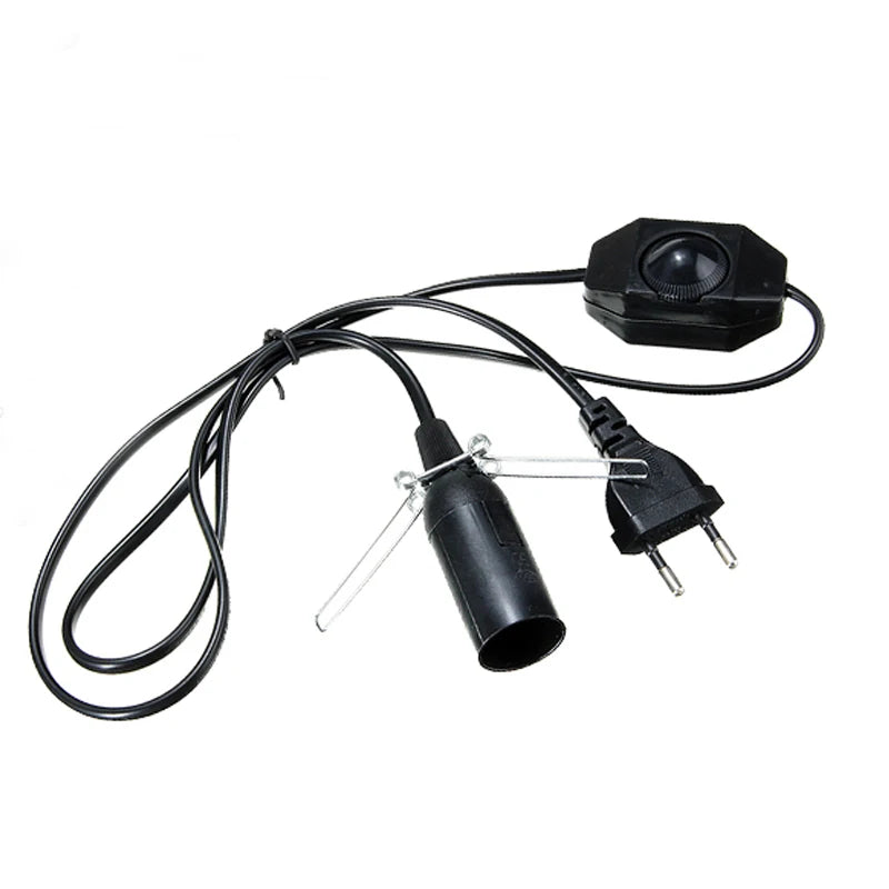 interrupteur lumineux noir blanc moderne e14 e27 variateur switch 1.8m câble électrique prise eu